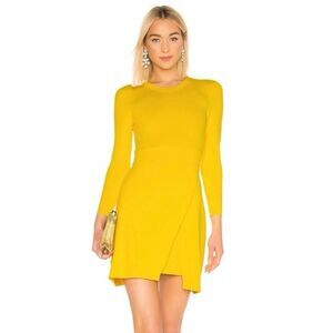 A.L.C. Hadley Knit Mini Dress Yellow Size Small